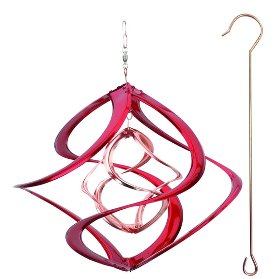 Deluxe Double Helix Wind Spinner, 14-Inch, Patina and Copper