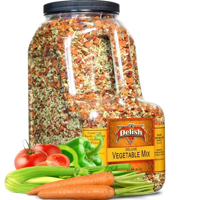 Deluxe Dried Vegetable Soup Mix by Its Delish, 4 LB Restaurant Gallon