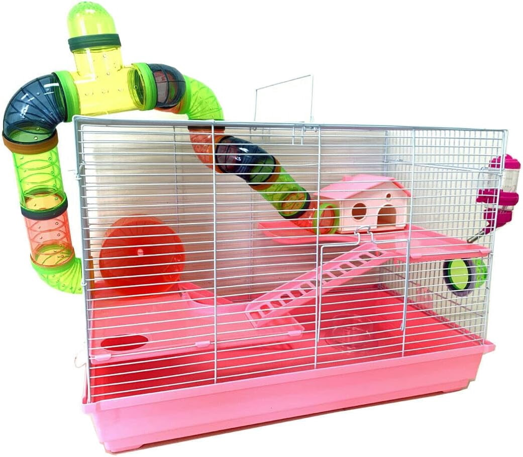 Image showcasing Deluxe Dwarf Hamster Expandable Habitat Cage for Rodents - Customizable ...