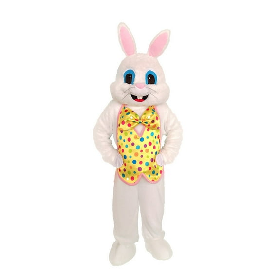 Deluxe Easter Bunny Costume Rabbit Mascot Adult Outfit For Men Women