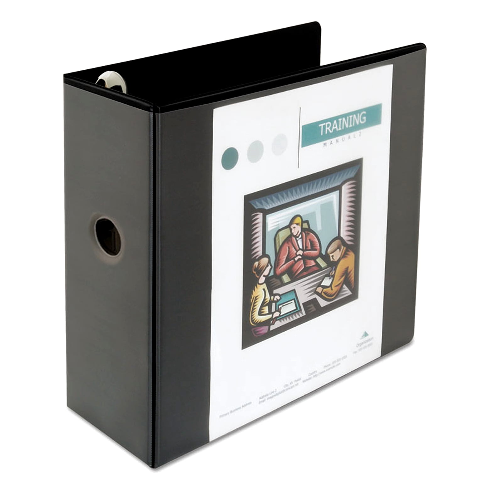 Universal UNV30755 Deluxe Easy-to-Open 5 in. Capacity 11 in. x 8.5 in. (3) D-Ring View Binder - Black