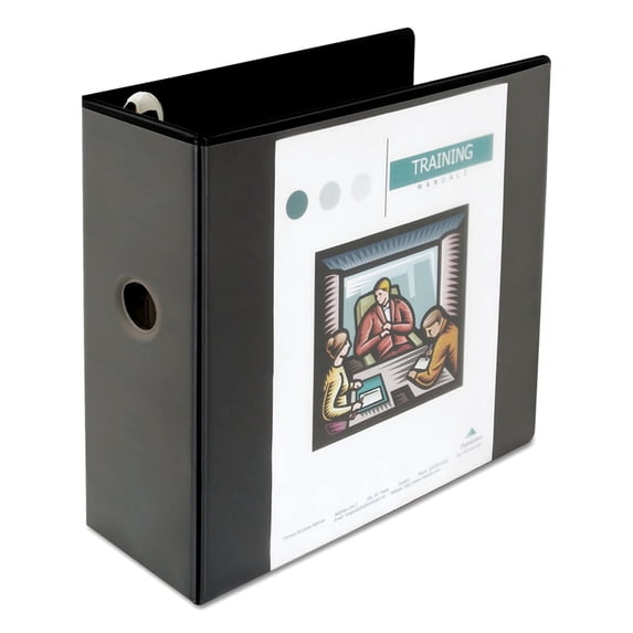 Universal UNV30755 Deluxe Easy-to-Open 5 in. Capacity 11 in. x 8.5 in. (3) D-Ring View Binder - Black