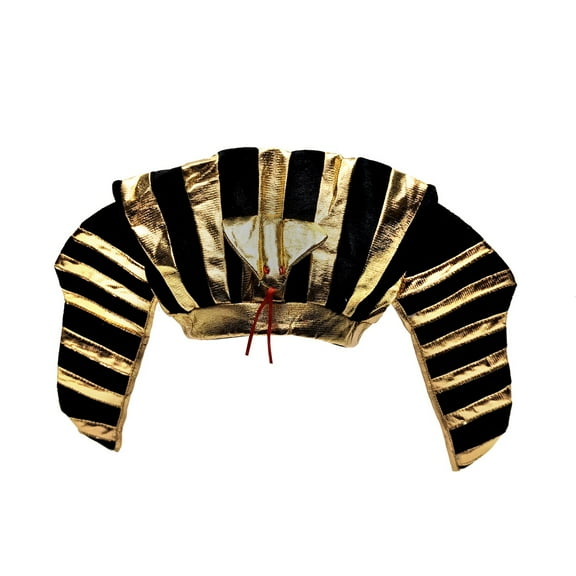 Deluxe Egyptian Pharaoh Gold Black Headdress Goddess Headpiece Snake King Hat Halloween Costume