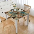 thumbnail image 1 of Deluxe Elastic Edged Flannel Backed Vinyl Fitted Table Cover - Pattern - Square - Fits Square Tables, 1 of 7