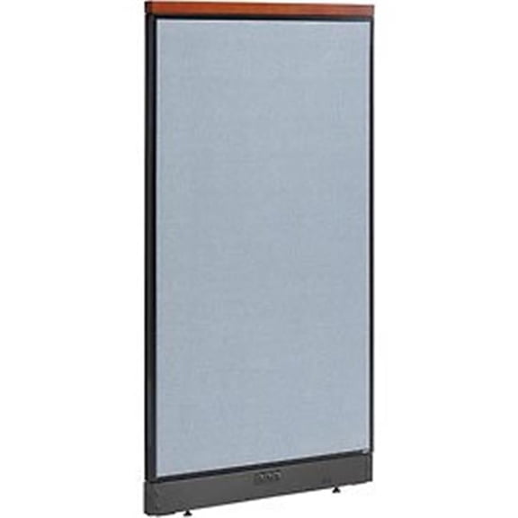 Deluxe Electric Office Partition Panel - Blue - 36.25 x 65.5 in.