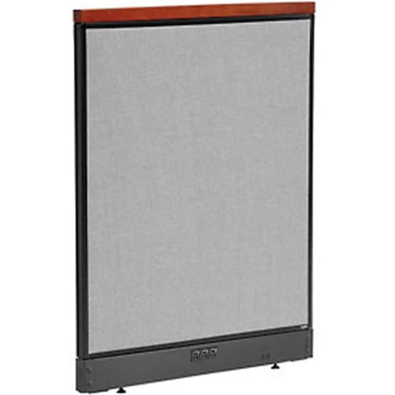 Deluxe Electric Office Partition Panel - Gray - 36.25 x 47.5 in.