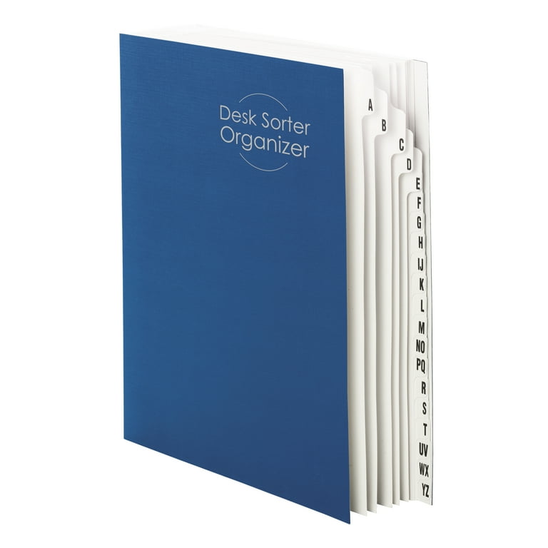 Expanding Desk File, 20 Dividers, Alpha Index, Letter Size, Dark Blue Cover Expanding Desk File, 20 Dividers, Alpha Index, Letter Size, Dark Blue Cover