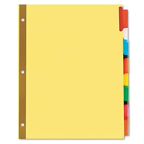 Deluxe Extended Insertable Tab Indexes, 8-Tab, 11 X 8.5, Buff, 6 Sets | Bundle of 5 Packs