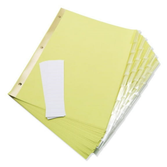 Universal UNV21877 11 in. x 8.5 in. 8-Tab Deluxe Extended Insertable Tab Indexes - Buff, Clear Tabs (6/Pack)