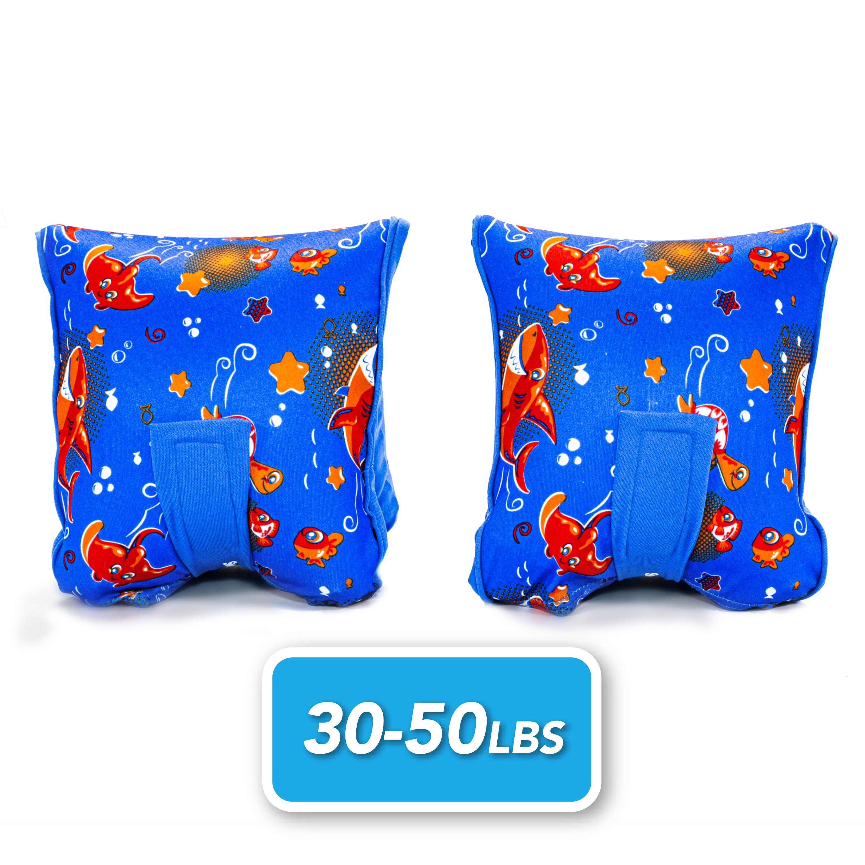 Deluxe Fabric Swim Arm Bands Shark Print Small / Medium