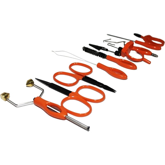 . Deluxe Fly Tying Tool Kit | 9 Pc | for Beginner or Expert |