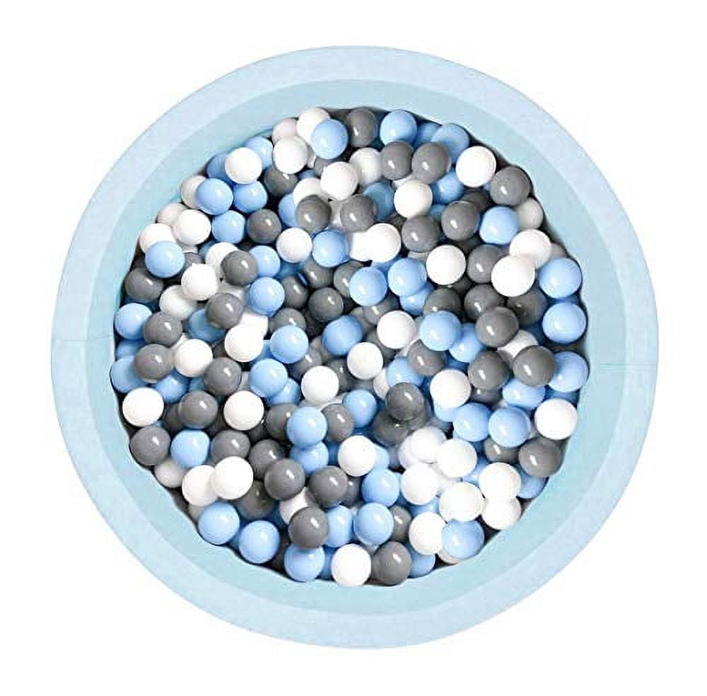 Deluxe Foam Ball Pit Kiddie Balls Pool Toddler Playpen Soft Round Ball Pool Play Toy for Baby Kids Children 200 Balls Included Indoor & Outdoor, Grey