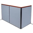 thumbnail image 1 of Deluxe Freestanding 3-Panel Corner Room Divider - Blue - 48.25 x 61.5 in. Panels, 1 of 1