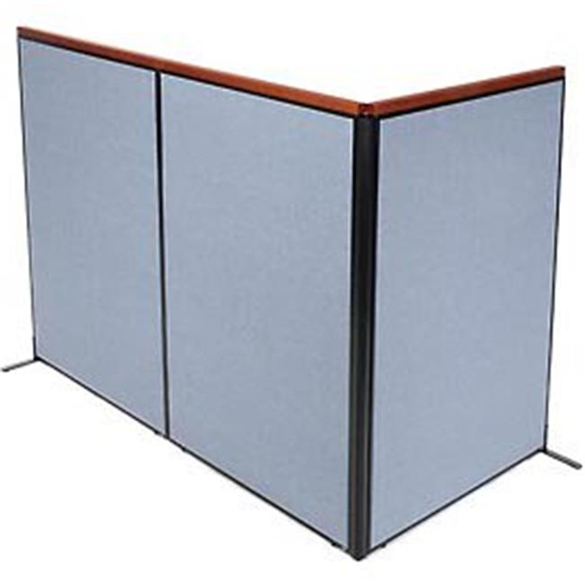 Deluxe Freestanding 3-Panel Corner Room Divider Panels - Blue - 48.25 x ...