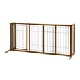 thumbnail image 1 of Deluxe Freestanding Pet Gate with Door Medium - Brown, 1 of 1