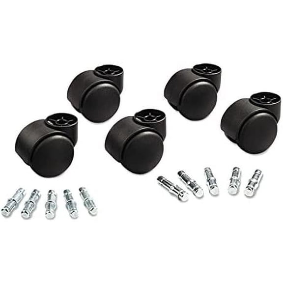 Master Caster Company MAS23618 Dual Casters- 2-.19in. Dia- B-K Stems- Hard Wheel- Black