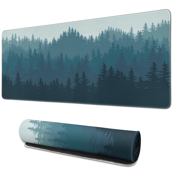 Deluxe Gaming Desk Mat, Extended Forest-themed Mouse Pad, XXL Size, Perfect Decor Enhances Workspace - 31.5 x 11.8 inches