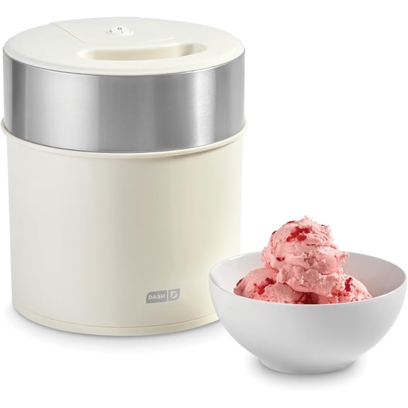 Deluxe Gelato & Ice Cream Maker - HomeMade Dessert Maker with One-Touch Churning - Space-Saving Design & Easy to Clean - 2 Quarts, Cream