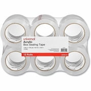 Universal UNV66100 3 in. Core 1.88 in. x 109 yds. Deluxe General-Purpose Acrylic Box Sealing Tape - Clear (12/Pack)