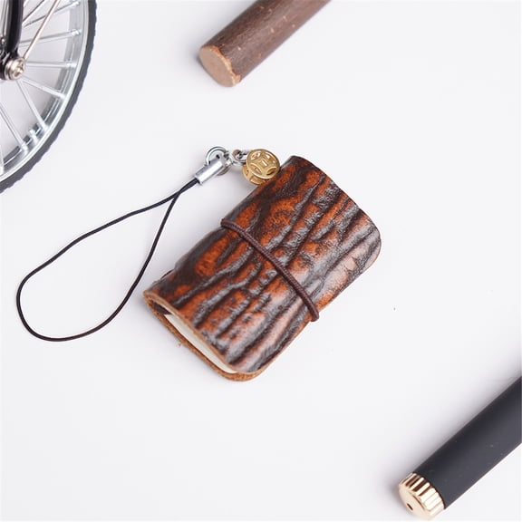 Deluxe Genuine Leather Mini Pocket Notebook with Handmade Stitching, Compact Portable Journal for Business Meetings & Field Notes, Durable Cowhide Cover 2.36"x1.18"x1.18" Everyday Carry, By Harlik