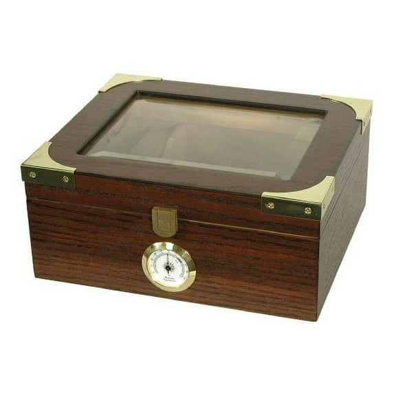 Deluxe Glass-Top Humidor (20-50 Cigars)
