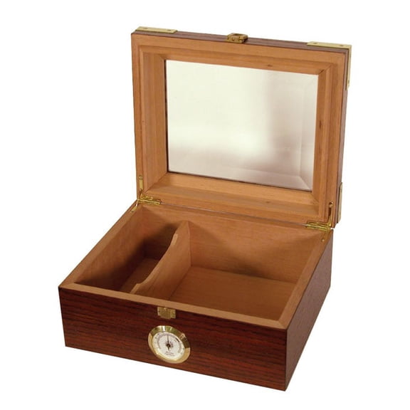 Deluxe Glass-Top Humidor (20-50 Cigars)