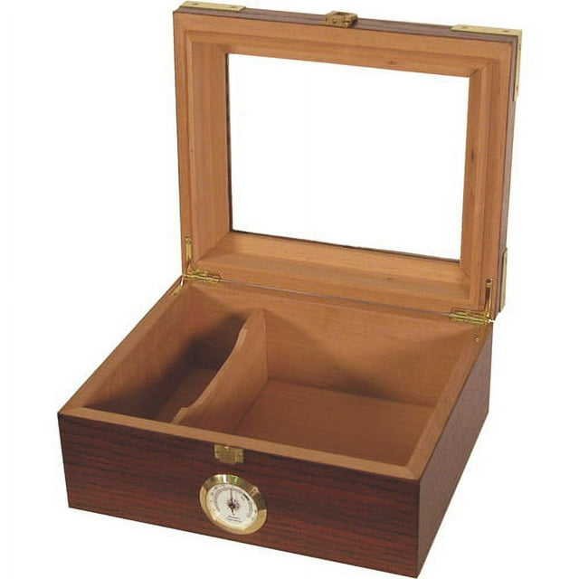Deluxe Glass-Top Humidor (20-50 Cigars)