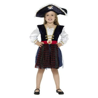 Deluxe Glitter Pirate Girl Costume Blue Child Deluxe Glitter Pirate Girl Costume Blue Child