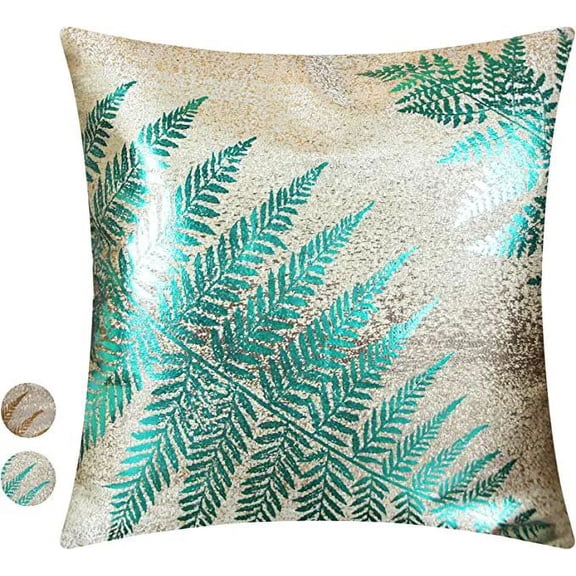 Deluxe Gold Yellow Pillow Cover – Decorative Pillow Cases – Metallic Gold Pillow Sham – 18 x 18 or 12 x 20 Inches – Ideal for Bedroom, Living Room,