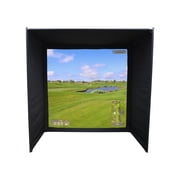 Deluxe Golf Simulator Enclosure DIY [82 x 411 x 82] Golf Enclosures Golf Impact Screen Enclosure Golf Practice Net Golf Easy SetupDouble Layers Screen Back Hanging Out