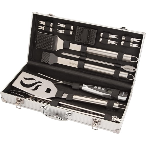 Deluxe Grill Tool Set, 20-Piece BBQ Accessories with Aluminum Case, Stainless Steel Grilling Utensils