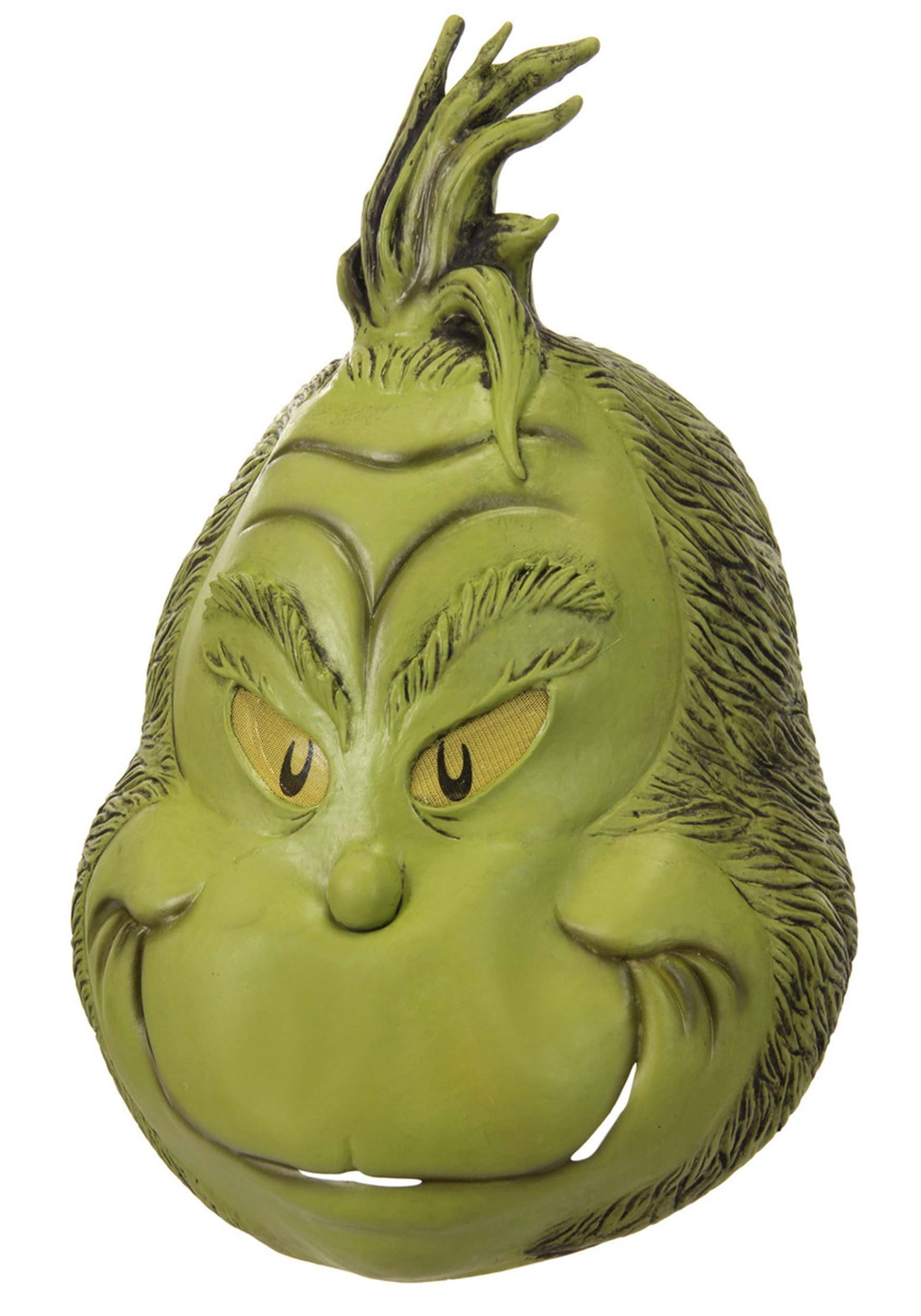 FUN Costumes Deluxe Grinch Mask, Latex Christmas Mask, Adults