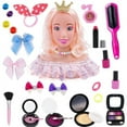 thumbnail image 1 of Deluxe Hair Styling Doll Head,Soft Tangle-Free Faux Hair with Complete Makeup Accessory Set,Pretend Play Cosmetology Kit for Creative Styling and Role-Play,Hairdressing Practice Doll Head Toy, 1 of 5