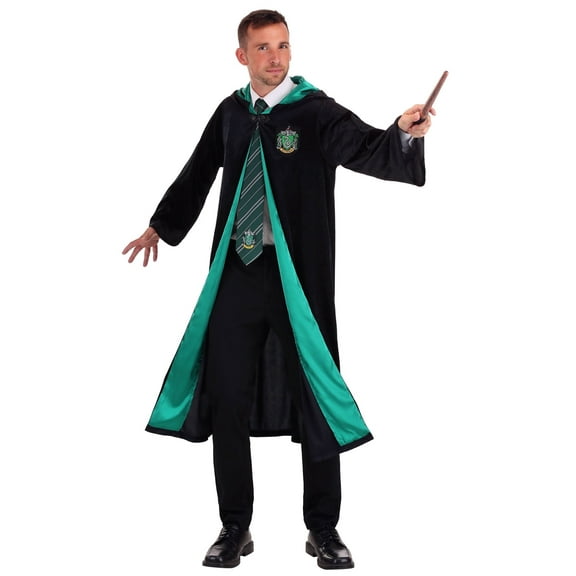 Deluxe Harry Potter Adult Plus Size Slytherin Robe Costume