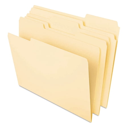 Universal UNV16420 Deluxe Heavyweight 1/3-Cut Tab Assorted File Folders - Legal Size, Manila (50/Pack)