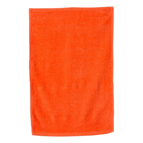 Deluxe Hemmed Hand Towel - One Size / Orange