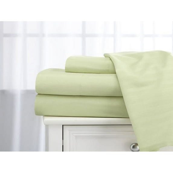 Deluxe Home 100% Cotton 400 Thread Count Dobby Stripe Sheet Set ( Full, Sage)