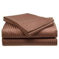 thumbnail image 1 of Deluxe Home 100% Cotton 400 Thread Count Dobby Stripe Sheet Set ( QUEEN, Coffee), 1 of 1