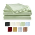 thumbnail image 1 of Deluxe Hotel 300 TC 100% Cotton, Luxury Dobby Stripe Bed Sheets Set, Queen, Sage, 4 Piece, 1 of 1