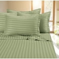 thumbnail image 1 of Deluxe Hotel 400 TC 100% Cotton, Luxury Dobby Stripe Bed Sheets Set, Twin, Sage, 4 Piece, 1 of 2