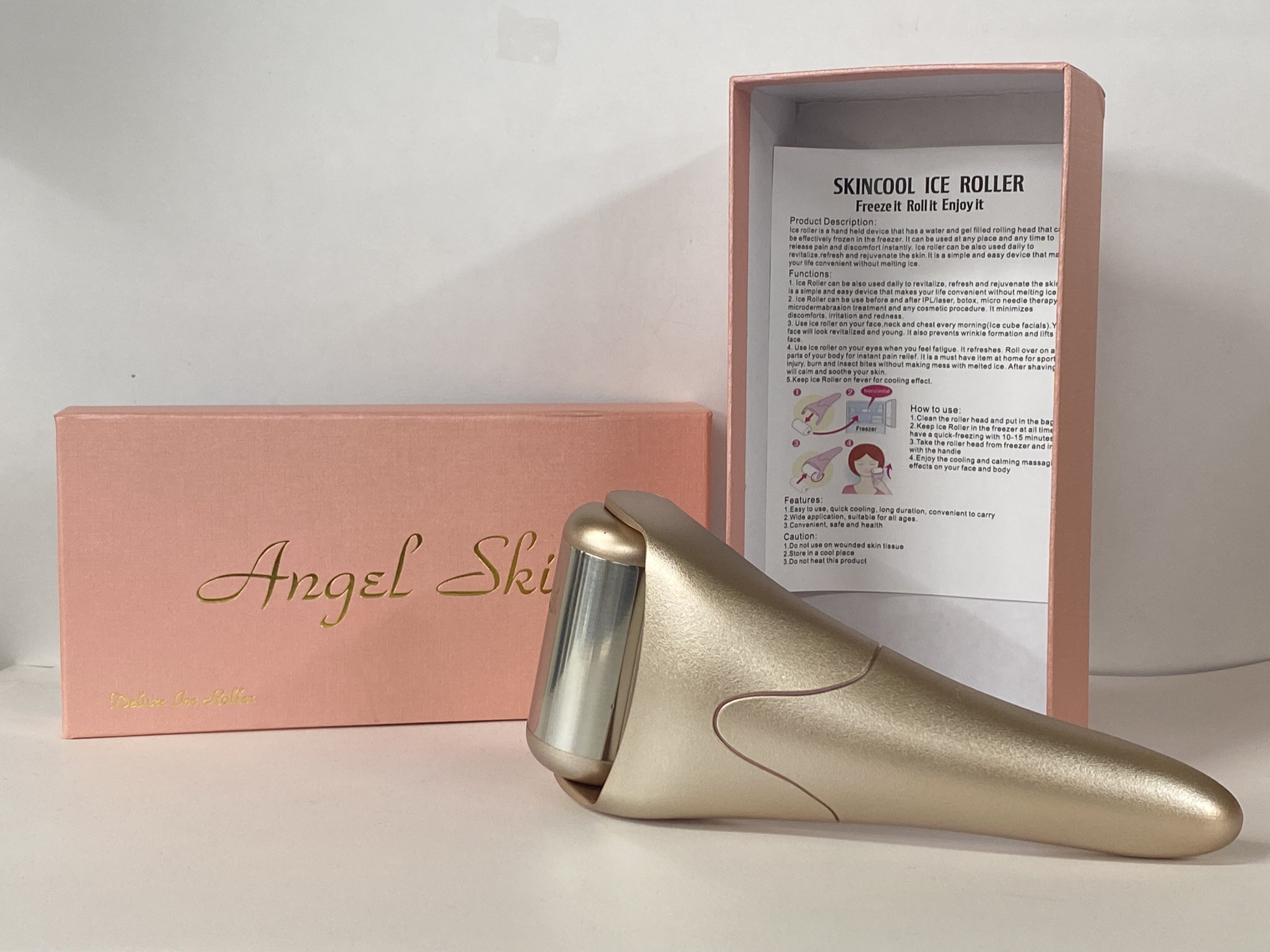Deluxe ICE roller, daily Revitalize, refresh and rejuvenate skin with hand held freeze it roll devise