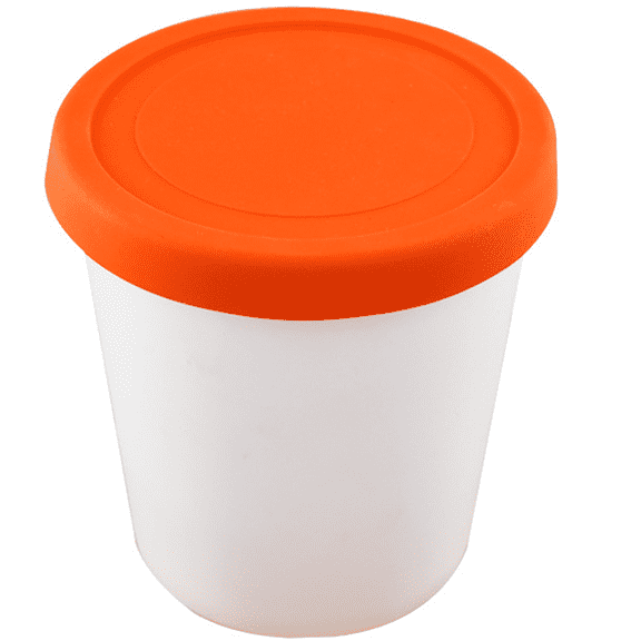 Deluxe Ice Cream Storage Containers with Silicone Lids - Reusable Stackable Freezer Tubs for Homemade Frozen Yogurt or Food Storage