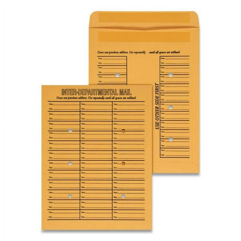 Deluxe Interoffice Press and Seal Envelopes, #97, Two-Sided Three-Column Format, 10 x 13, Brown Kraft, 100/Box Deluxe Interoffice Press and Seal Envelopes, #97, Two-Sided Three-Column Format, 10 x 13, Brown Kraft, 100/Box