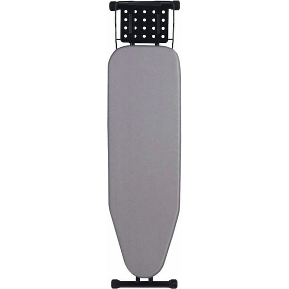 Deluxe Ironing Board with Heat Resistant Cover and Thicken Felt Pad, Heavy Sturdy Legs,Full Size Hanger Iron Board,Foldable (L-Grey)