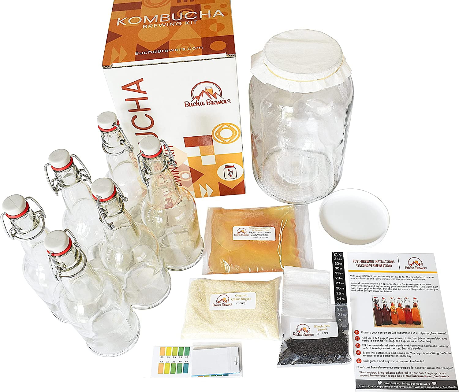 Deluxe Kombucha Starter Kit With Kombucha SCOBY Starter Tea Full deluxe-kombucha-starter-kit-with-kombucha-scoby-starter-tea-full
