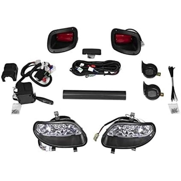 Deluxe LED Light Kit for EZGO TXT/T48 Golf Carts - Includes Headlights, Tail Lights, Turn & Hazard Signals, Brake Pad, Horn - Compatible with 2014-Up Gas & Electric Models$$Sport & Recreation Other