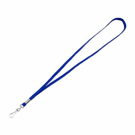 Deluxe Lanyard with J-Hook, Blue, 36" Long, 100/Pack | Bundle of 2