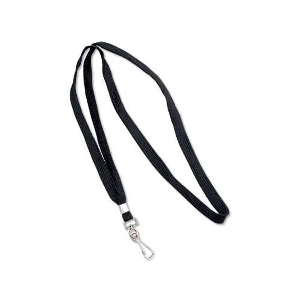 Deluxe Lanyards JHook Style, 36" Long, Black, 24/Box