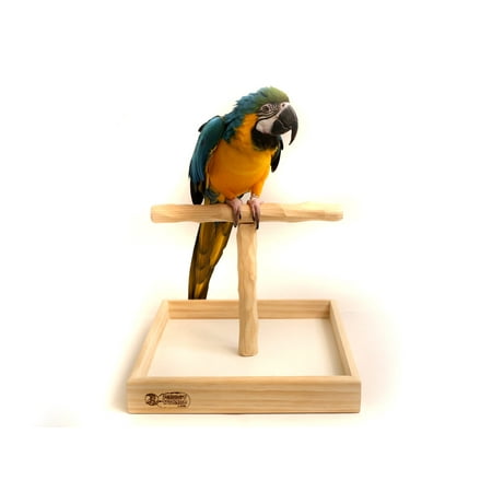 Deluxe Large Tabletop NU Perch - Parrot T Perch Stand Lg