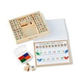 thumbnail image 1 of Deluxe Letters and Numbers Wooden Stamp Set ABCs 123s With Activity Book, 4-Color Stamp Pad, 1 of 9
